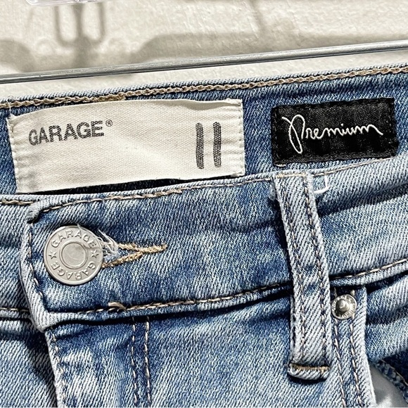 GARAGE PREMIUM Women’s Medium Wash Ultra High Rise Double Tuxedo Stripe … - Picture 4 of 8